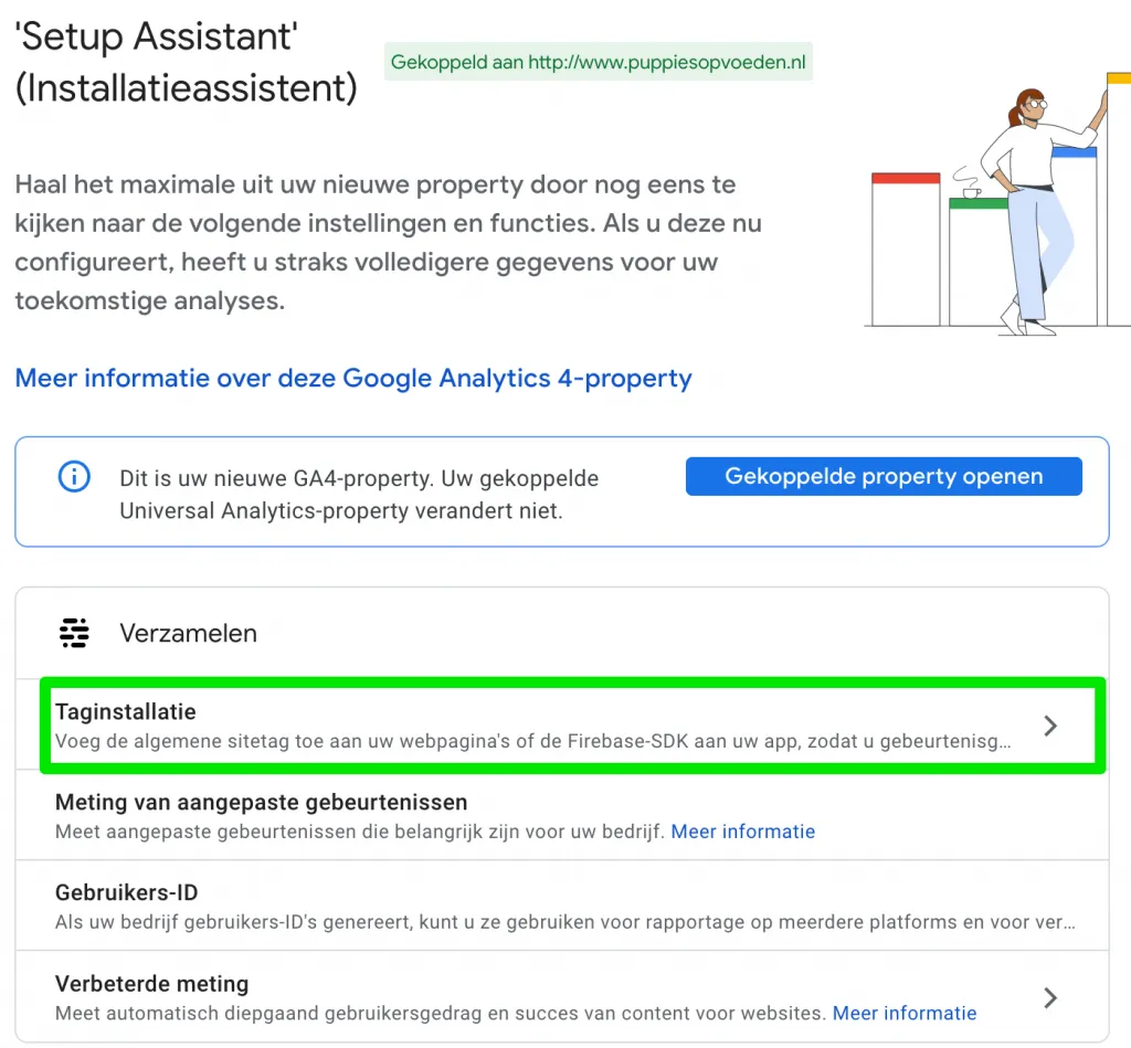 Taginstallatie illustratie